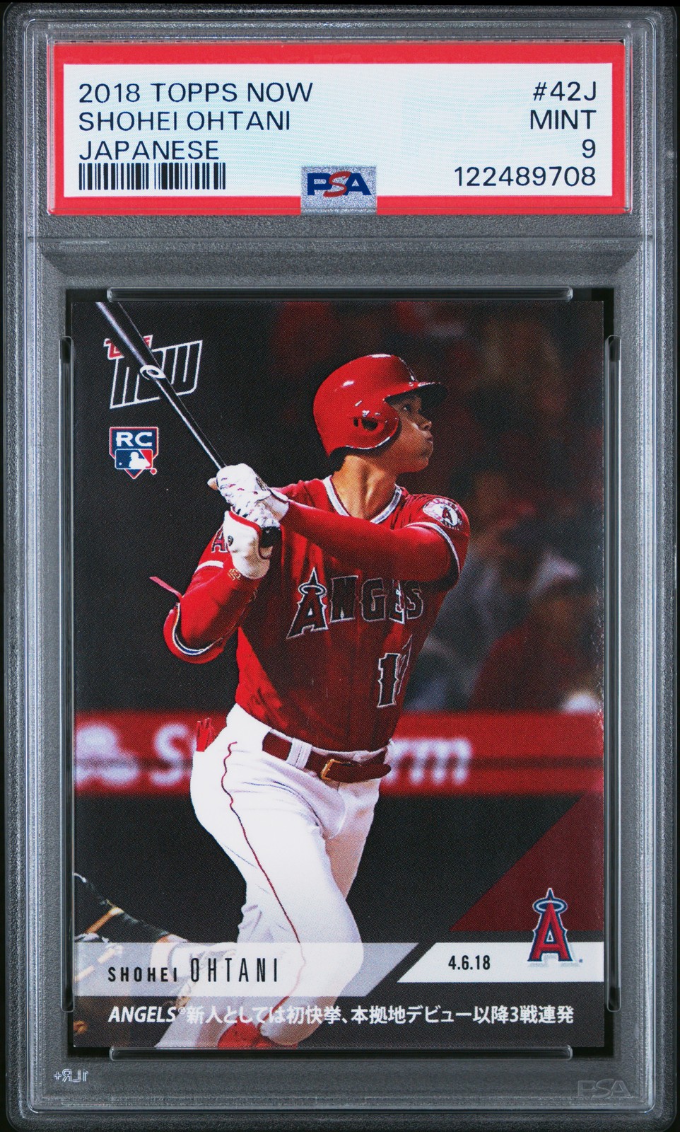 2018 Topps Now Japanese #42J Shohei Ohtani PSA 9