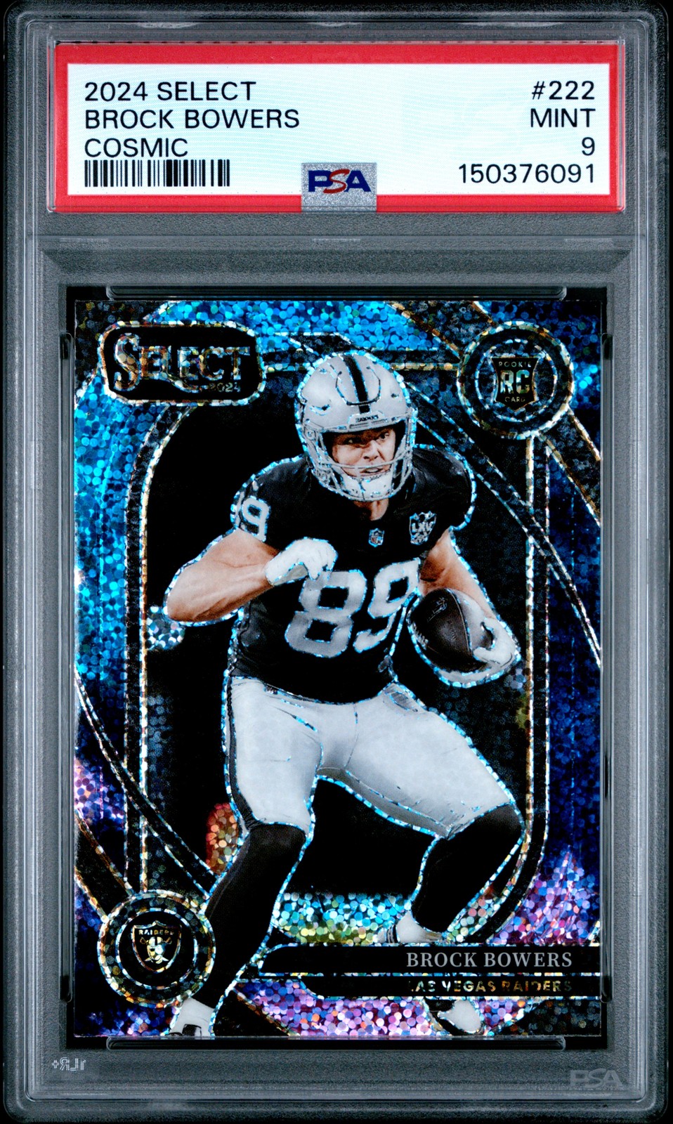 2024 Panini Select Cosmic #222 Brock Bowers PSA 9